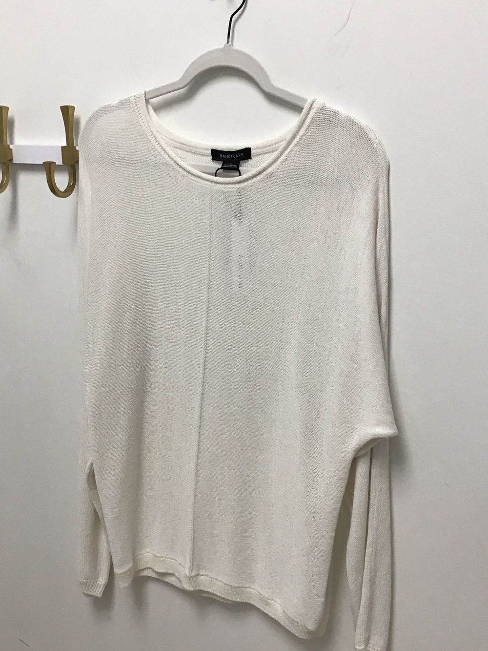 Sanctuary easy dolman Ivory Lightweight Long-Sleeve Knit Pullover